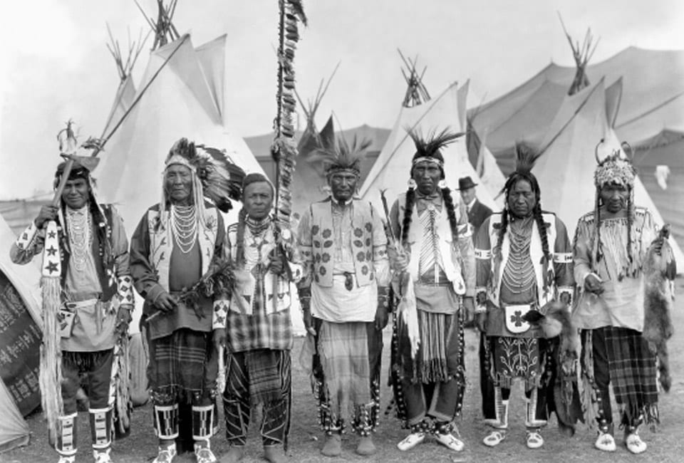 A photo of the early Spokane Tribe